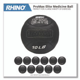 CHAMPION SPORT Sports PRX18 Rhino Promax Elite Medicine Ball, 18 lb, Black