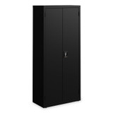 ALERA HCM6615BK Economy Assembled Storage Cabinets, 4 Shelves, 30" x 15" x 66", Black