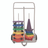CHAMPION SPORT Sports SC036 Scooter Storage Cart, Metal, 132 lb Capacity, 16 x 32 x 48, Silver