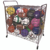 CHAMPION SPORT Sports BLX Portable Lockable Ball Locker, Metal, 176 lb Capacity, 24 x 39 x 40, Chrome