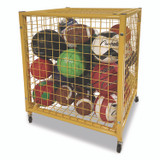 CHAMPION SPORT Sports LRCS Half Size Lockable Ball Locker, Metal, 132 lb Capacity, 29 x 27 x 31, Yellow