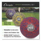 CHAMPION SPORT Sports RXSPDRSET Rhino Skin Spider Dodgeball Set, 6.3" Diameter, Assorted Colors, 6/Set