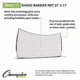 CHAMPION SPORT Sports RBN2111 Rhino Flex Barrier Net, 21 ft x 11 ft