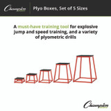CHAMPION SPORT Sports PXBSET Plyo Box Set, 13", 15", 18", 21", 24", 5/Set