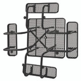 GLOBAL INDUSTRIAL 277151BK Expanded Steel Picnic Table, Square, 81 x 81 x 29.5, Black Top, Black Base/Legs