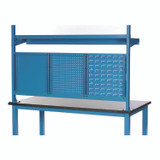 GLOBAL INDUSTRIAL 249291ABL Panel Mounting Rail, For Use with Global Industrial 48" Wide Workbenches, 150 lb Weight Capacity