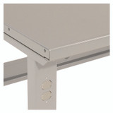 GLOBAL INDUSTRIAL 183154 Standard Duty Steel Top Adjustable Height Workbench, 2,000 lbs, 72 x 30 x 30.88 to 36.88, Gray
