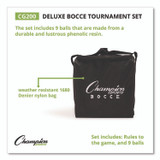 CHAMPION SPORT Sports CG200 Deluxe Bocce Tournament Set, 4.25" dia Balls, Assorted Colors