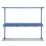 GLOBAL INDUSTRIAL 249295ABL Upper Workbench Shelf, 6 Single Outlets, For Use With 60" Wide Workbenches, 100 lb Weight Capacity