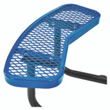 GLOBAL INDUSTRIAL 277150BL Expanded Steel Picnic Table, Round, 46" Dia x 29.5"h, Blue Top, Blue Base/Legs
