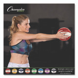 CHAMPION SPORT Sports MB4 Rhino Leather Medicine Ball, 4 lb, Red/White