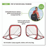 CHAMPION SPORT Sports SG64 Pop Up Soccer Goal, 72" x 48", 1.25" dia, Pair