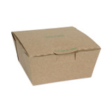 PACTIV EVERGREEN CORPORATION NOB01KECTE EarthChoice Tamper Evident OneBox Paper Box, 4.5 x 4.5 x 2.5, Brown, 312/Carton
