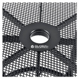 GLOBAL INDUSTRIAL 695972 Interion Mesh Cafe Table and Chair Sets, Round, 36" Dia x 29"h, Black Top, Black Base/Legs