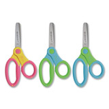 EVERSHARP PEN CO. Westcott® 14596 Ultra Soft Handle Scissors with Antimicrobial Protection, Round Tip, 5" Long, 2" Cut Length, Randomly Assorted Handle Color