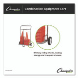 CHAMPION SPORT Sports CSCART Combination Equipment Cart, Metal, 132 lb Capacity, 16 x 32 x 48, Silver