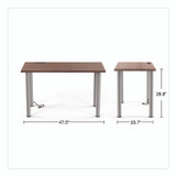 UNION & SCALE 24398974 Essentials Writing Table-Desk with Integrated Power Management, 47.5" x 23.7" x 28.8", Espresso/Aluminum