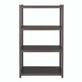 ALERA SU601836L Steel Shelving Unit with Laminate Shelves, Four-Shelf, 36w x 18d x 60h, Steel, Black/Gun Metal Gray