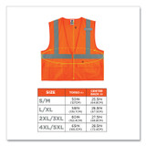 TENACIOUS HOLDINGS, INC. ergodyne® 21155 GloWear 8225Z Class 2 Standard Solid Vest, Polyester, Orange, Large/-Large
