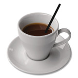 BERK ENTERPRISES INC Berkley Square 1241207 Unwrapped Round Stirrers, 7.75", Polypropylene, Black, 500/Pack