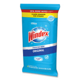 SC JOHNSON Windex® 319251EA Glass and Surface Wet Wipe, Cloth, 7 x 8, Unscented, White, 38/Pack