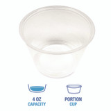 BOARDWALK PRTN4TS Souffle/Portion Cups, 4 oz, Plastic, Translucent, 2,500/Carton