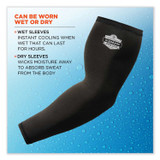 TENACIOUS HOLDINGS, INC. ergodyne® 12386 Chill-Its 6690 Performance Knit Cooling Arm Sleeve, Polyester/Spandex, 2X-Large, Black, 2 Sleeves