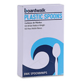 BOARDWALK SPOONMWPSCT Mediumweight Polystyrene Cutlery, Spoon, Plastic, White, 100/Box, 10 Boxes/Carton