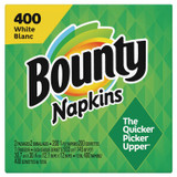 PROCTER & GAMBLE Bounty® 19096 Quilted Napkins, 2-Ply, 12.1 x 12, White, 400/Pack, 4 Packs/Carton