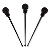 AMERCAREROYAL STIRSTIXBK Beverage Plugs, 4.75", Black 2,000/Carton