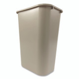 RUBBERMAID COMMERCIAL PROD. 295700BG Deskside Plastic Wastebasket, 10.25 gal, Plastic, Beige
