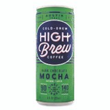 HIGH BREW COFFEE 00503 Cold Brew Coffee + Protein, Dark Chocolate Mocha, 8 oz Can, 12/Pack
