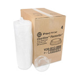 PACTIV EVERGREEN CORPORATION YCI800120000 ClearView Dome-Style Lid with Tabs, Fluted, 6.2" Diameter x 1.1"h, Clear, Plastic, 504/Carton