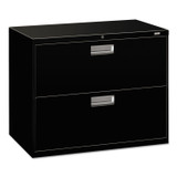 HON COMPANY 682LP Brigade 600 Series Lateral File, 2 Legal/Letter-Size File Drawers, Black, 36" x 18" x 28"