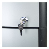 STOREX 61351U01C Mobile Filing Cabinet with Metal Siding, 2 Letter-Size File Drawers, Silver/Black, 19" x 15" x 23"