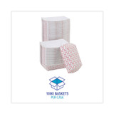 BOARDWALK 30LAG200 Paper Food Baskets, 2 lb Capacity, Red/White, 1,000/Carton