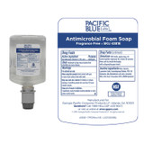 GEORGIA PACIFIC Professional 43818 Pacific Blue Ultra Foam Soap Manual Dispenser Refill, Antimicrobial, Unscented, 1,200 mL, 4/Carton