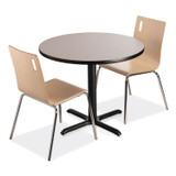 NATIONAL PUBLIC SEATING NPS® CT13636XD1GY Cafe Table, 36" Diameter x 30h, Round Top/X-Base, Gray Nebula, Black Base