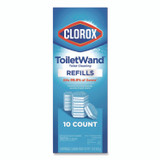 CLOROX SALES CO. 31620 ToiletWand Toilet Cleaning Refills, Toilet Cleaning Scrubbing Pads, Blue/White, 10/Pack, 6 Packs/Carton