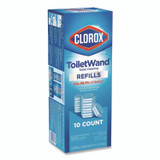 CLOROX SALES CO. 31620 ToiletWand Toilet Cleaning Refills, Toilet Cleaning Scrubbing Pads, Blue/White, 10/Pack, 6 Packs/Carton