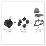 SAFCO PRODUCTS 5130 Task Master Tubular Base Inserts, Black, 5/Set