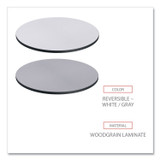 ALERA TTRD36WG Reversible Laminate Table Top, Round, 35.5" Diameter, White/Gray