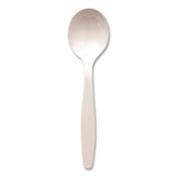 BERK ENTERPRISES INC Berkley Square 1104000 Individually Wrapped Mediumweight Cutlery, Soup Spoon, White, 1,000/Carton