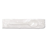 BERK ENTERPRISES INC Berkley Square 1104000 Individually Wrapped Mediumweight Cutlery, Soup Spoon, Plastic, White, 1,000/Carton