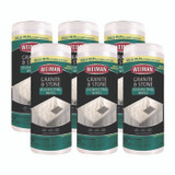 WEIMAN 54A Granite and Stone Disinfectant Wipes, 1-Ply, 7 x 8, Spring Garden Scent, White, 30/Canister, 6 Canisters/Carton