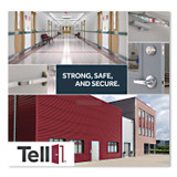 TELL MANUFACTURING DT100085 Convex Wall Bumper, 2.5" x 0.75" x 2.5", Satin Chrome/Gray