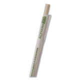 ECO-PRODUCTS,INC. EPSTPHA775 Renewable and Compostable PHA Straws, 7.75", Natural White, 2,000/Carton