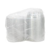 DART CTR48BF SafeSeal Tamper-Resistant, Tamper-Evident Bowls with Flat Lid, 48 oz, 8.9" Diameter x 2.8" h, Clear, Plastic, 100/Carton