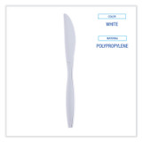 BOARDWALK KNIHWPPWIW Heavyweight Wrapped Polypropylene Cutlery, Knife, Plastic, White, 1,000/Carton