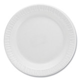 DART 6PWQR Quiet Classic Laminated Foam Dinnerware Plates, 6" dia, White, 125/Pack, 8 Packs/Carton